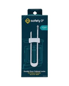 Safety 1st White Double Door Cabinet Slide Lock (2-Pack)