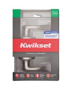 Kwikset Signature Series Satin Nickel Tustin Passage Door Lever