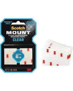 Scotch Mount 1 In. x 3 In. Clear Double-Sided Mounting Strips (8-Count)