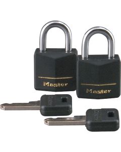 Master Lock 3/4 In. W. Black Covered Keyed Alike Padlock (2-Pack)