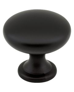 Elements Madison 1-3/16 In. Diameter Matte Black Mushroom Knob