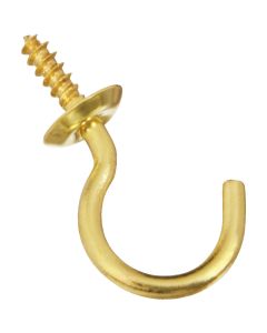 National V2021 7/8 In. Solid Brass Series Cup Hook (5 Count)