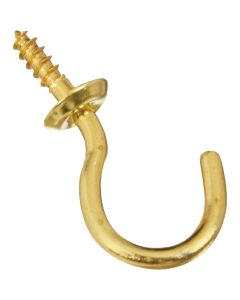 National V2021 1 In. Solid Brass Series Cup Hook (4 Count)