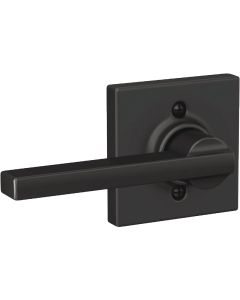 Schlage Latitude Lever with Collins Trim Matte Black Non-Turning Lock