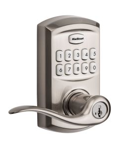 Kwikset 917 SmartCode Satin Nickel Electronic Lever With SmartKey