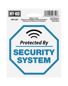 Hy-Ko 4X4 In. Self Adhesive Security System Sign