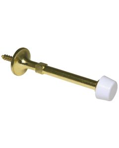 Ultra Hardware 3 In. Polished Brass Self-Start Rigid Door Stop