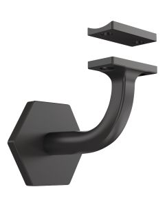 National Hardware 3 In. Matte Black Powell Handrail Bracket