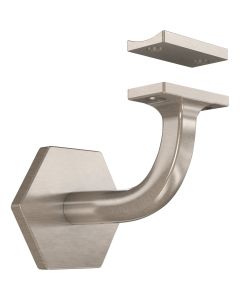 National Hardware 3 In. Satin Nickel Powell Handrail Bracket