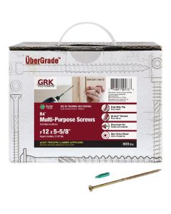 GRK R4 #12 x 5-5/8 In. Star Drive Multi-Purpose Wood Screws (600 Ct.)