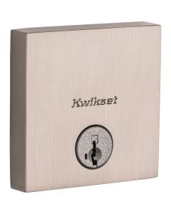 Kwikset Signature Downtown Single Cylinder Deadbolt SmartKey, Satin Nickel