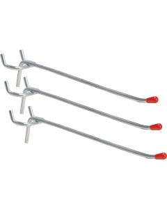 6 In. Light Duty Safety Tip Straight Pegboard Hook (3-Count)