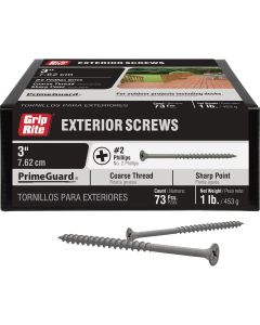 Grip-Rite PrimeGuard Ten 3 In. Exterior Screw (1 Lb.)