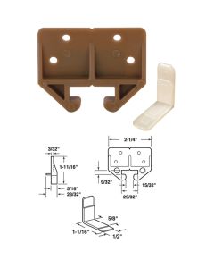 Prime-Line Polyethylene Brown Track Guide for 9/32 In. x 29/32 In. Track (2-Count)