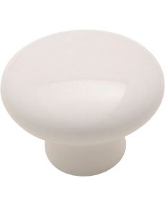 Amerock Allison White Ceramic 1-1/4 In. Cabinet Knob