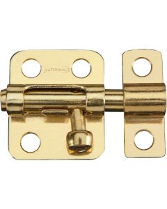 National 2 In. Satin Brass Cellar Window Barrel Bolt