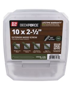 Grip-Rite DeckForce PrimeGuard Nano 2-1/2 In. x 10 Star Drive Green Screw (5 Lb.)