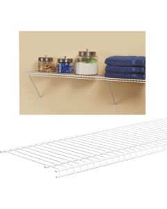 ClosetMaid SuperSlide 4 Ft. W. x 12 In. D. Ventilated Closet Shelf, White