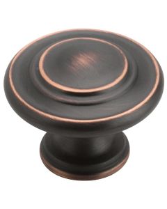 Amerock Inspirations 1.3125 In. Dia. Round Oil-Rubbed Bronze Cabinet Knob