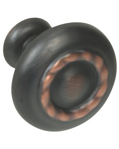 Amerock Inspirations Oil Rubbed Bronze 1-1/4 In. Cabinet Knob