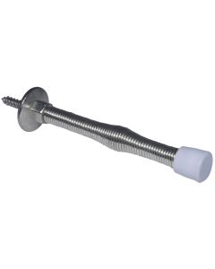 Ultra Hardware 3 In. Polished Chrome Plastic Tip Spring Door Stop