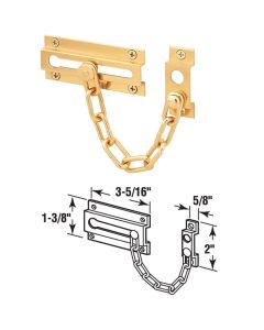 Defender Security Brass Chain Door Guard