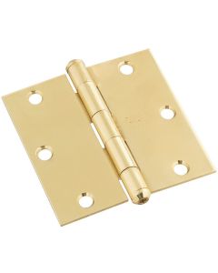 National 3-1/2 In. Square Solid Brass Door Hinge