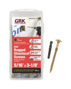 GRK RSS Rugged 5/16 In. x 3-1/8 In. Star Drive Washer Head Structure Screw (25 Ct.)