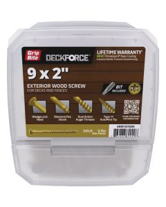 Grip-Rite DeckForce PrimeGuard Nano 2 In. x 9 Star Drive Gold Screw (5 Lb.)
