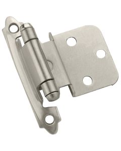 Amerock Satin Nickel 3/8 In. Self-Closing Inset Hinge, (2-Pack)