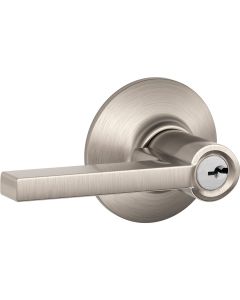 Schlage Latitude Satin Nickel Keyed Entry Door Lever