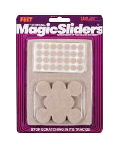 Magic Sliders Assorted Felt Round Pad Assortment,(102-Count)