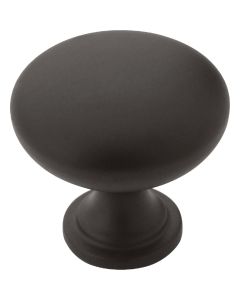 Amerock Edona 1.25 In. Dia. Round Matte Black Cabinet Knob (10-Pack)