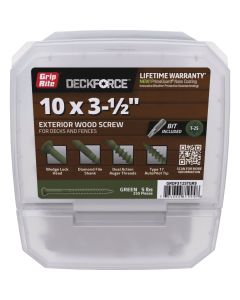 Grip-Rite DeckForce PrimeGuard Nano 3-1/2 In. x 10 Star Drive Green Screw (5 Lb.)