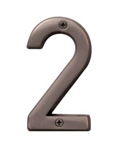 Hy-Ko Prestige Series 4 In. Oil Rubbed Bronze House Number Two