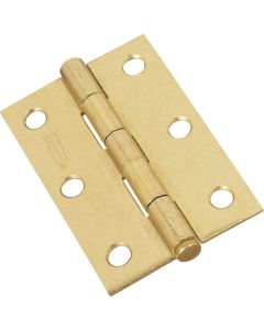 National 3 In. Brass Loose-Pin Narrow Hinge (2-Pack)