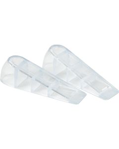 Magic Sliders Clear Rubber Wedge Door Stop (2-Pack)