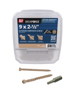 Grip-Rite DeckForce #9 x 2-1/2 In. Tan Composite Deck Screw (5 Lb.)