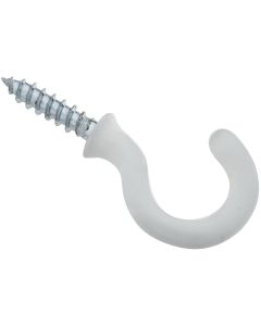 National 3/4 In. White Vinyl Cup Hook (50 Count)