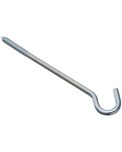 Screw Hook Zinc 3/8x10"