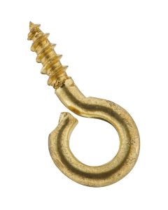 National #216-1/2 Brass Small Screw Eye (7 Ct.)