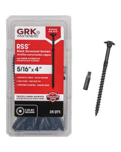 GRK RSS 5/16 In. x 4 In. Black Star Drive Washer Head Structure Screw (25 Ct.)