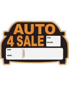 Hy-Ko Auto For Sale Die Cut Sign