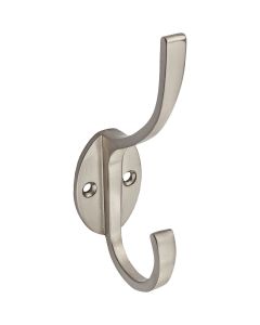 Stanley Home Designs Satin Nickel Modern Coat & Hat Wardrobe Hook