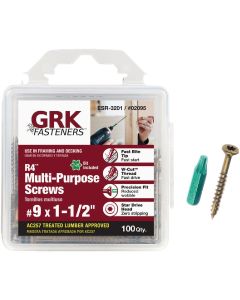 GRK R4 #9 x 1-1/2 In. Star Drive Multi-Purpose Wood Screws (100 Ct.)