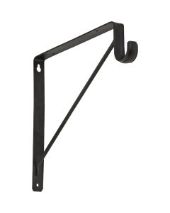 Stanley Home Designs 12-5/8 In. H. x 11 In. D. Shelf & Rod Bracket, Oil Rubbed Bronze