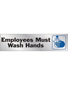 Hy-Ko 2x8 Employee Must Wash Hands Sign