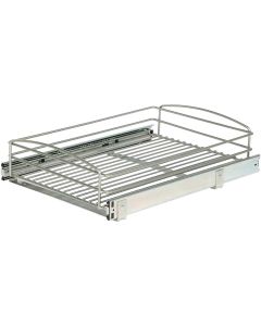 Knape & Vogt Real Solutions 14 In. Silver Multi-Use Pull-Out Basket Cabinet Organizer