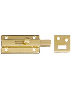 National 3 In. Brass Door Slide Bolt