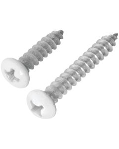 National 108 Phillips Steel Shelf Bracket Screw, White (4-Count)